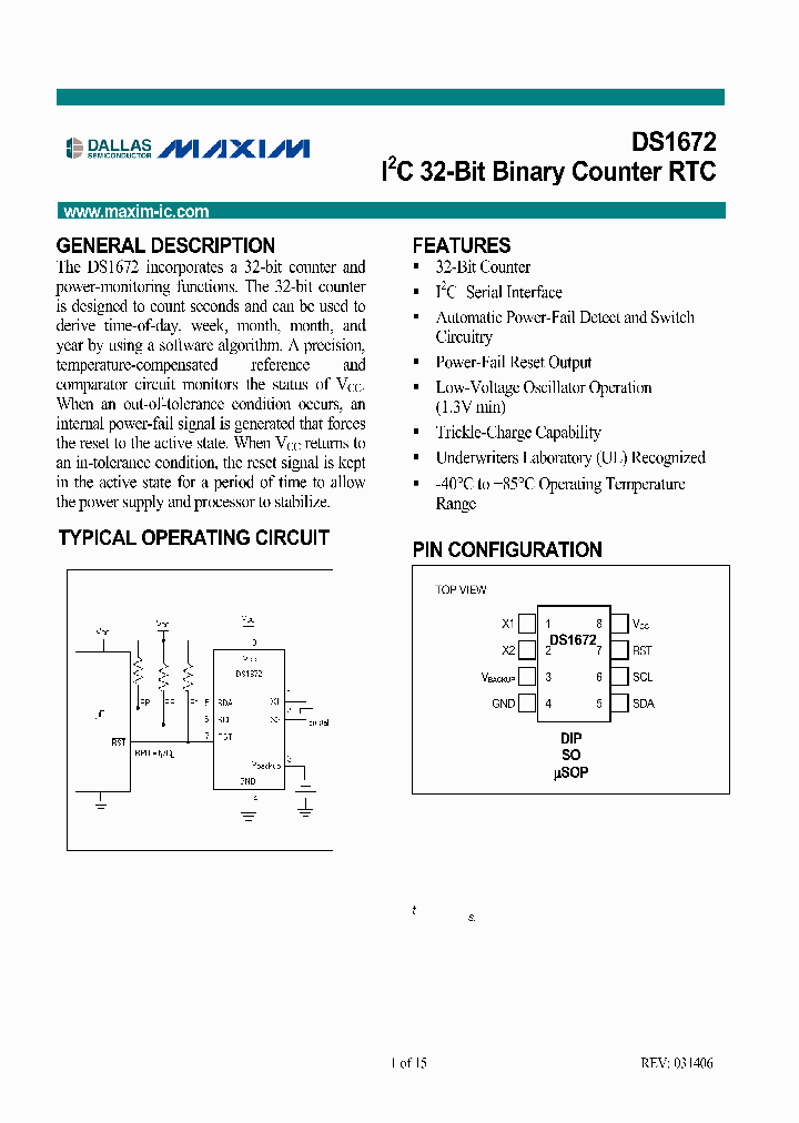 DS1672S-33TAMPR_5264077.PDF Datasheet