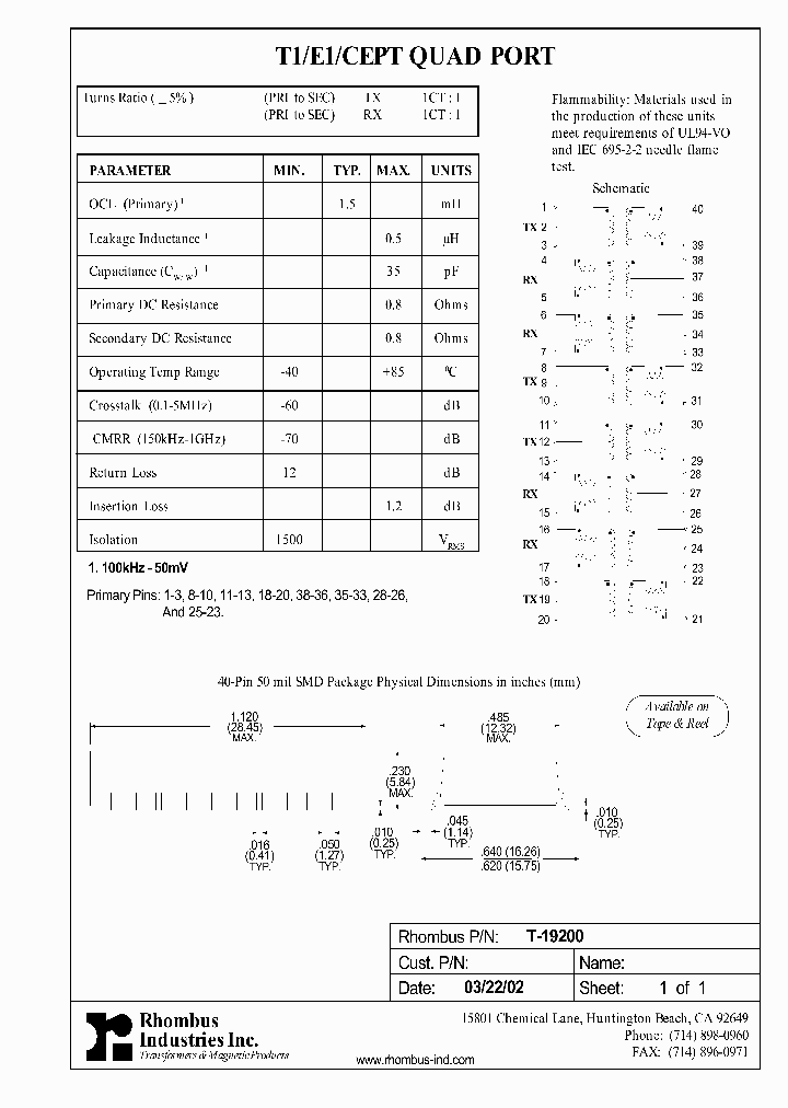 T-19200_5288219.PDF Datasheet