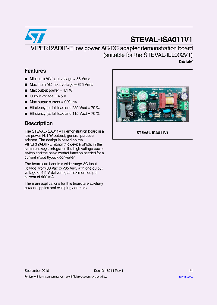 STEVAL-ISA011V1_5303314.PDF Datasheet