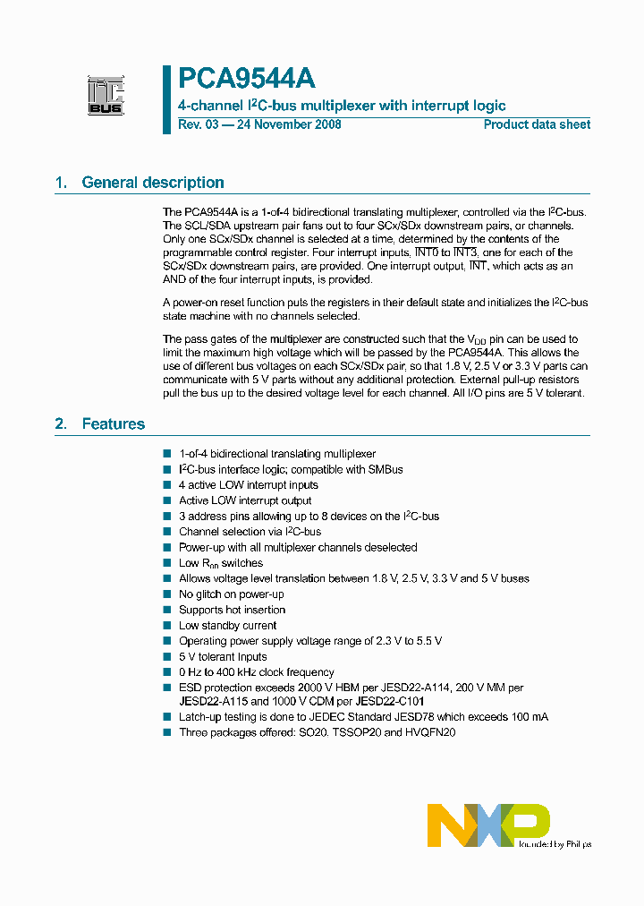 PCA9544AD_5319784.PDF Datasheet