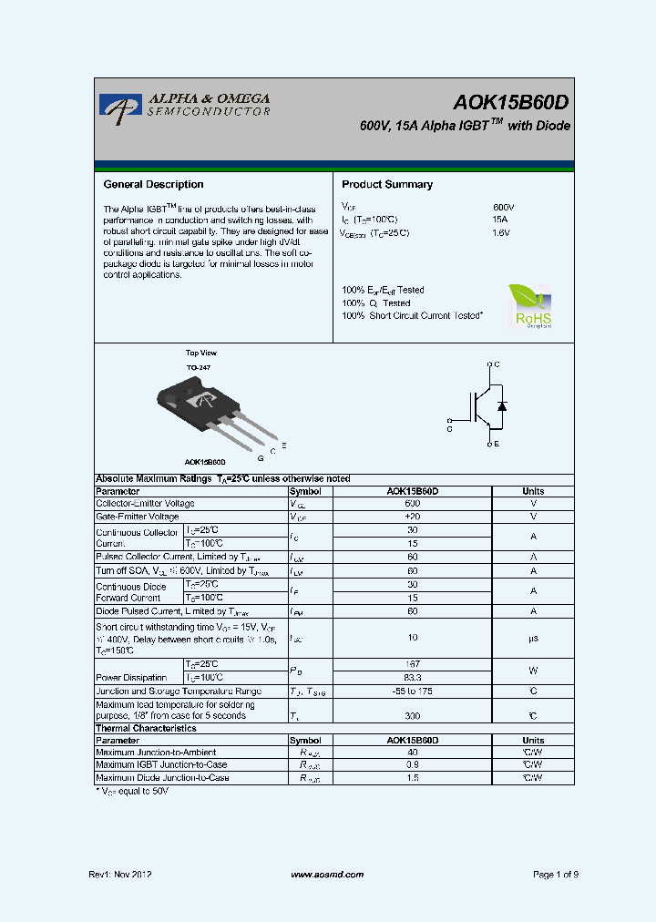 AOK15B60D_5327308.PDF Datasheet