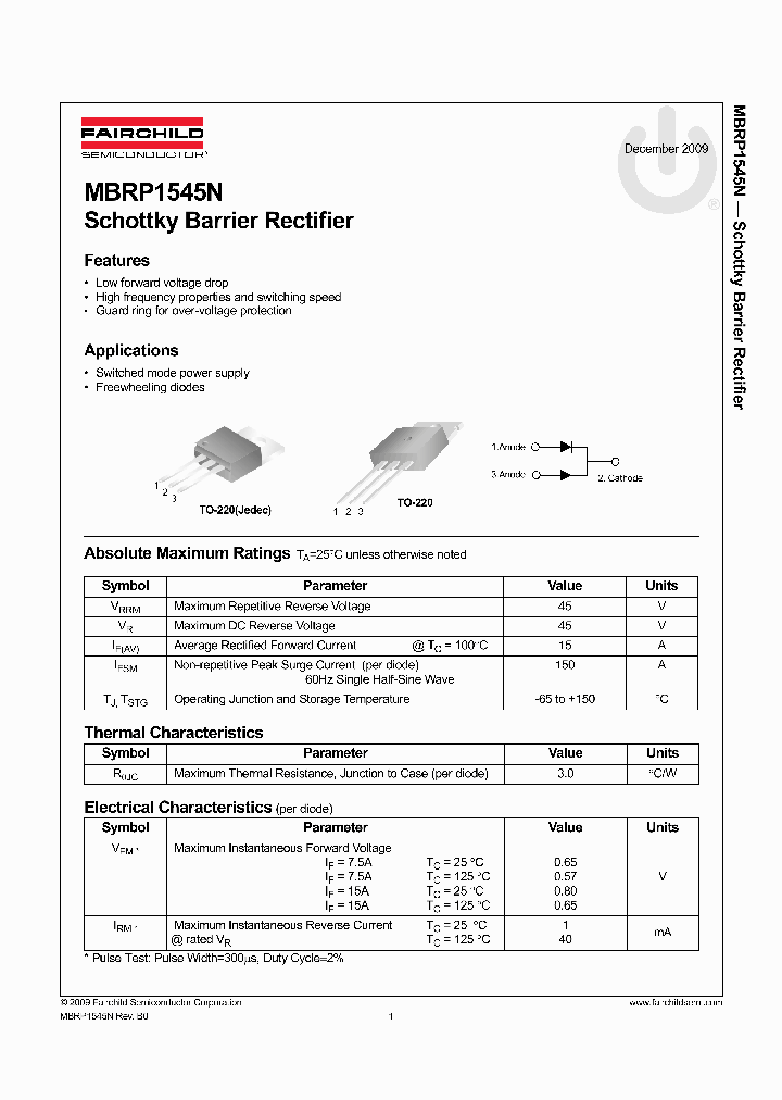 MBRP1545N09_5362080.PDF Datasheet