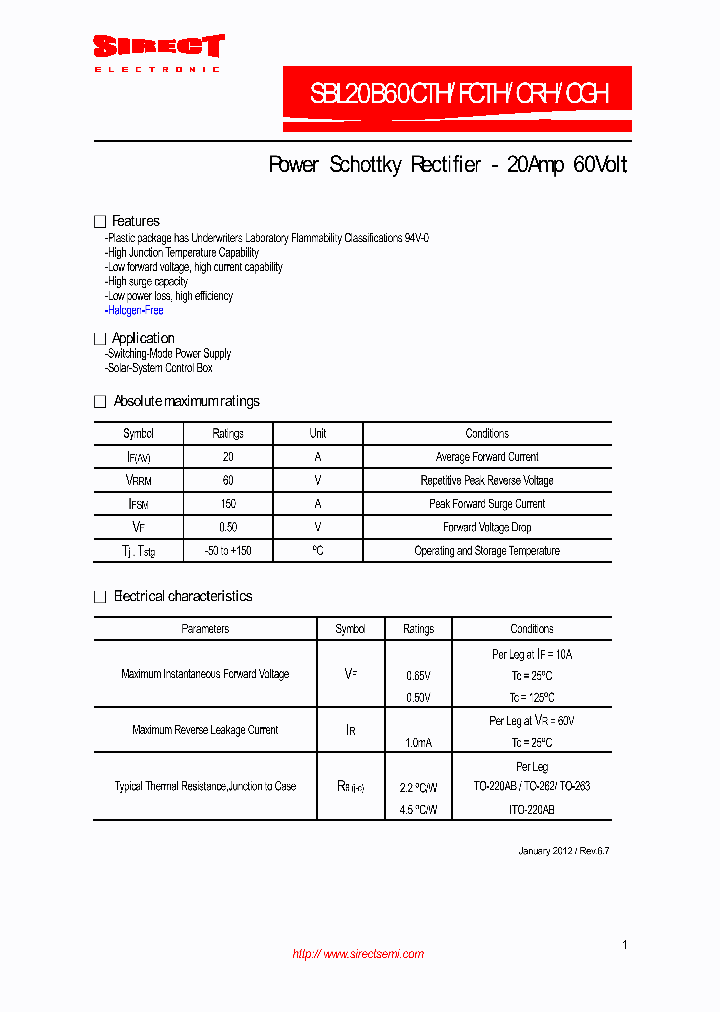 SBL20B60CGH_5364577.PDF Datasheet