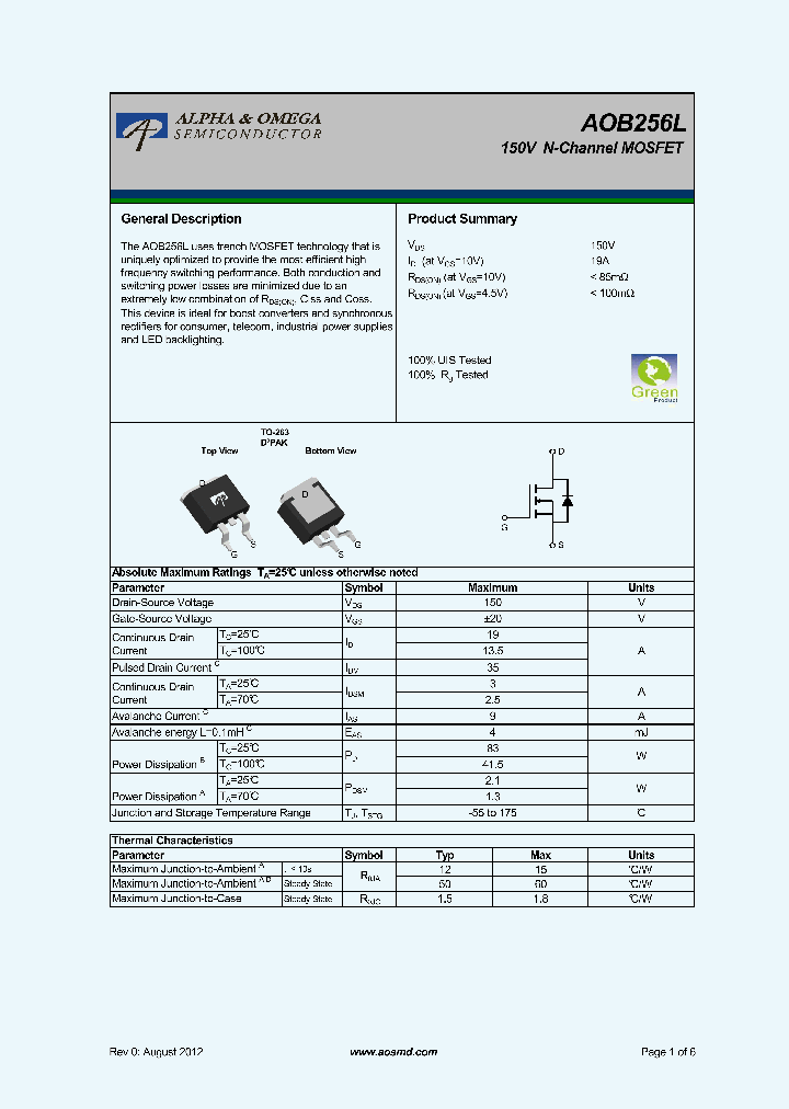 AOB256L_5366194.PDF Datasheet