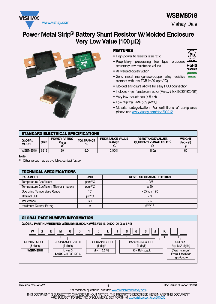 WSBM8518_5369299.PDF Datasheet Download --- IC-ON-LINE