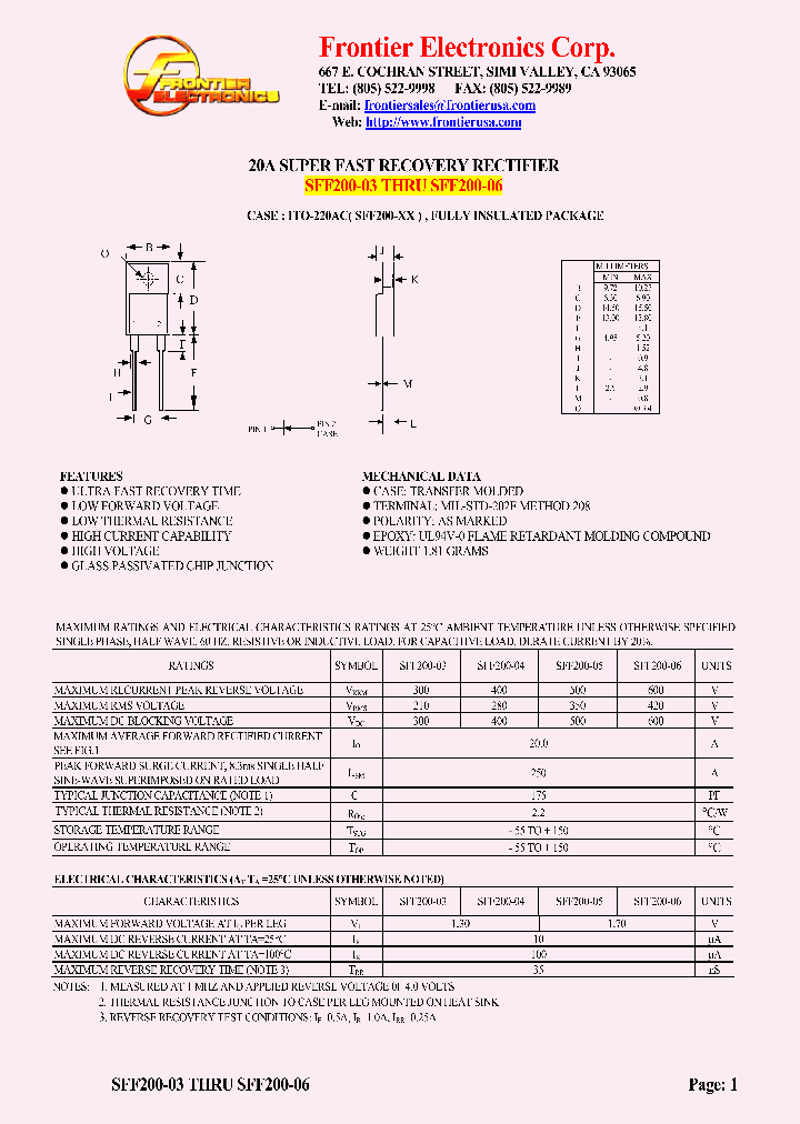 SFF200-03_5383210.PDF Datasheet