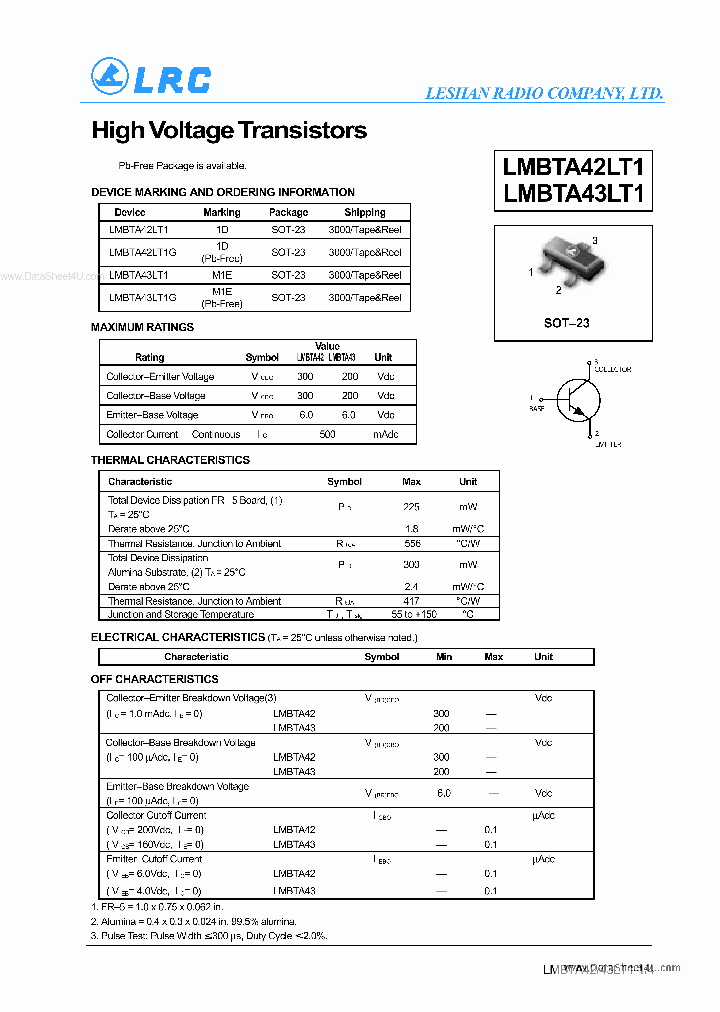 LMBTA42LT1_5387450.PDF Datasheet