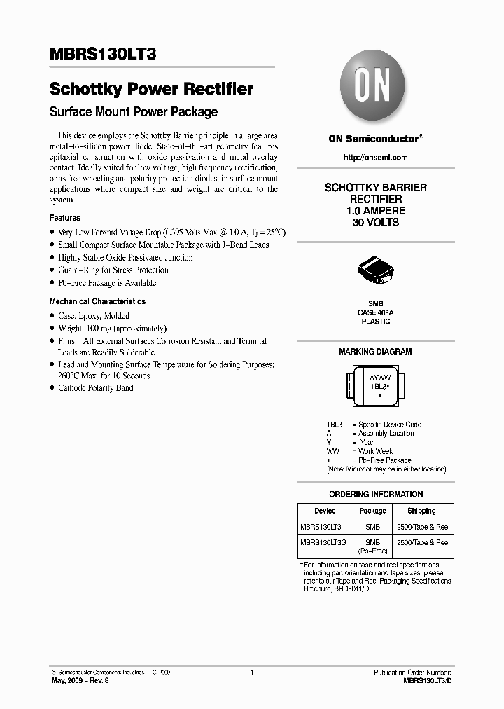 MBRS130LT309_5390741.PDF Datasheet