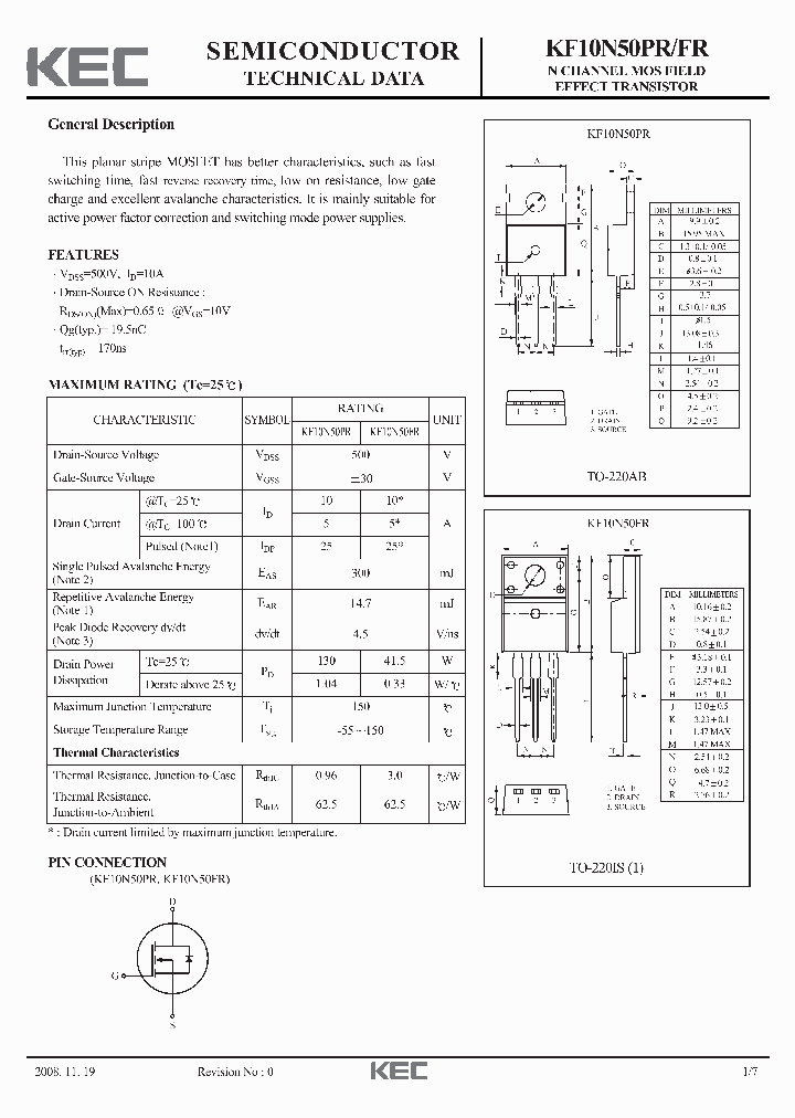 KF10N50FR_5394874.PDF Datasheet