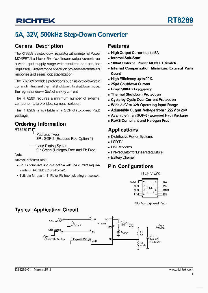 RT8289_5398204.PDF Datasheet Download --- IC-ON-LINE