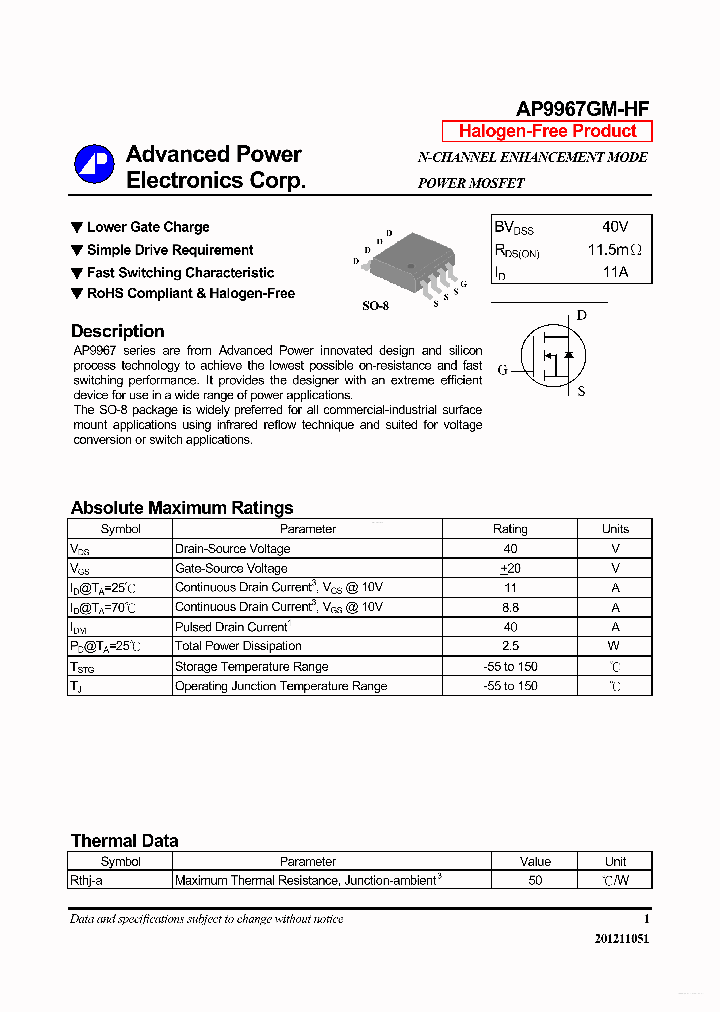 AP9967GM-HF_5401146.PDF Datasheet