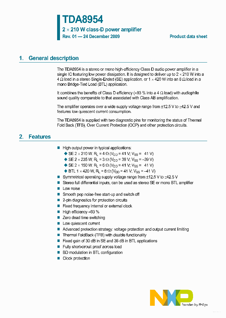 TDA8954_5406290.PDF Datasheet