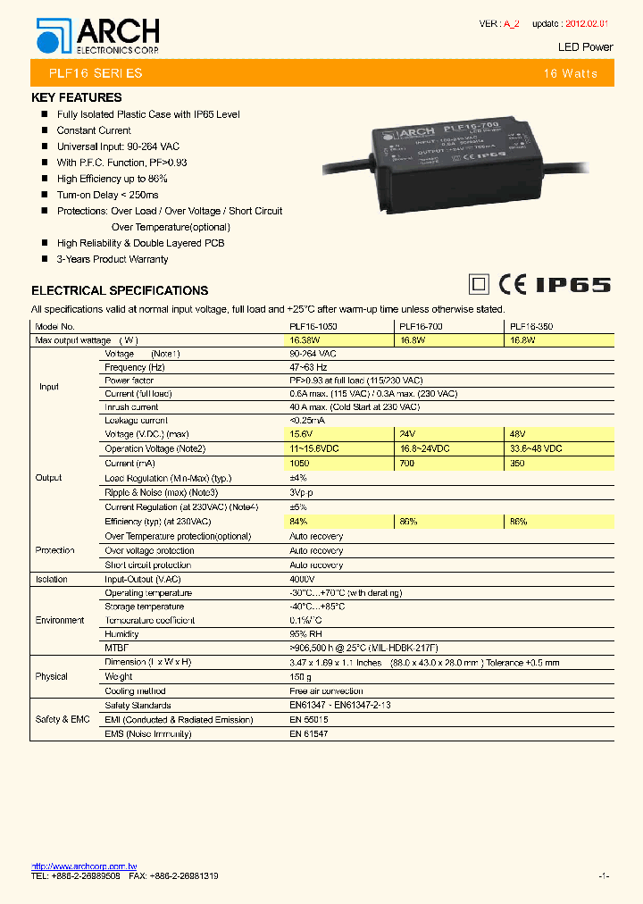 PLF16-350_5408228.PDF Datasheet