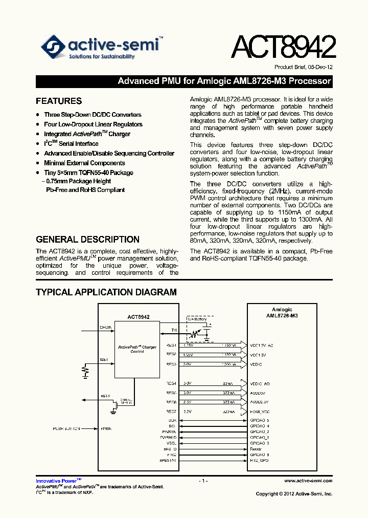ACT8942_5408667.PDF Datasheet Download --- IC-ON-LINE