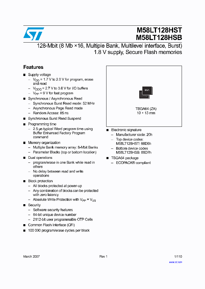 M58LT128HSB_5410349.PDF Datasheet