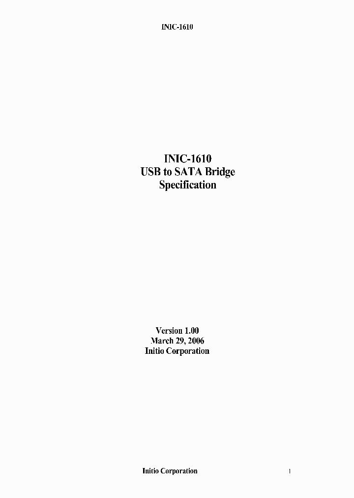 INIC-1610_5415675.PDF Datasheet Download --- IC-ON-LINE