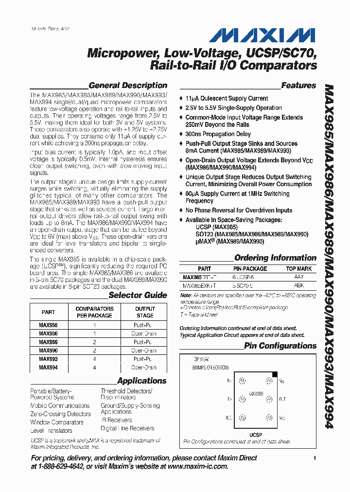 MAX993EUD_5415903.PDF Datasheet