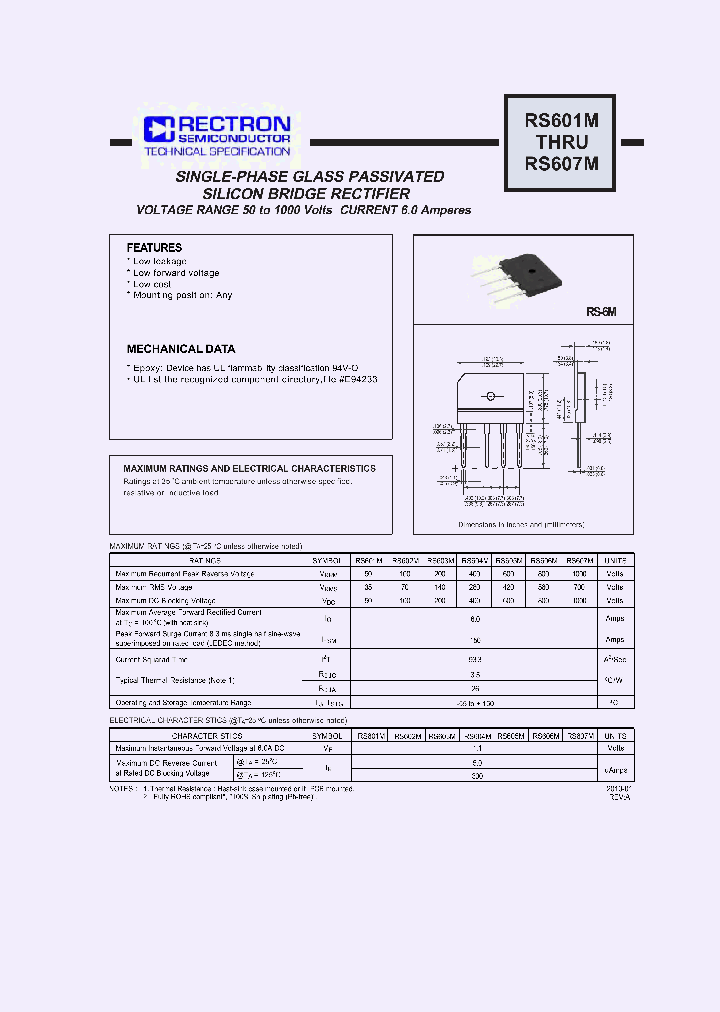 RS601M10_5419234.PDF Datasheet