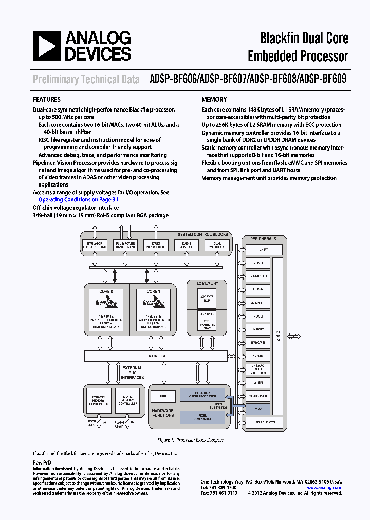 ADSP-BF609_5419995.PDF Datasheet