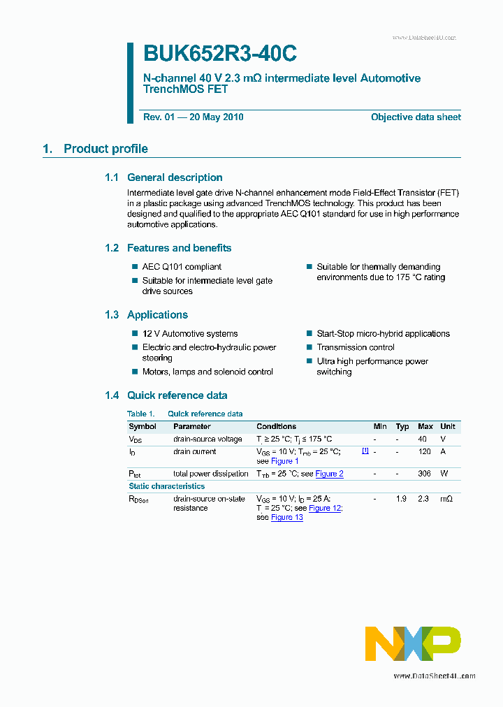 BUK652R3-40C_5420336.PDF Datasheet