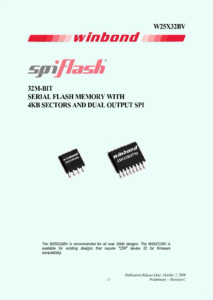 W25X32BV_5422816.PDF Datasheet