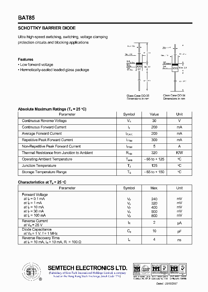 BAT85_5429806.PDF Datasheet