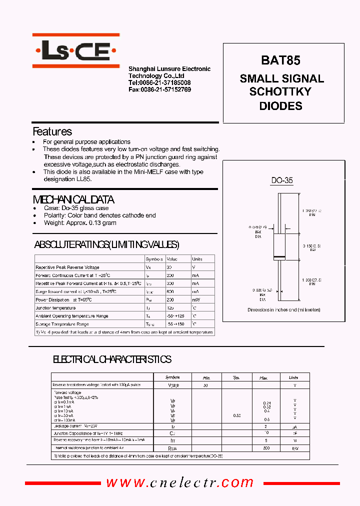 BAT85_5429807.PDF Datasheet