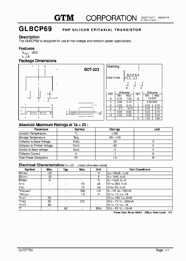 GLBCP69_5440710.PDF Datasheet