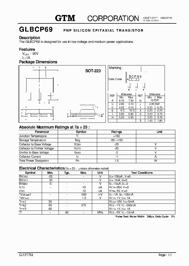 GLBCP69_5440804.PDF Datasheet