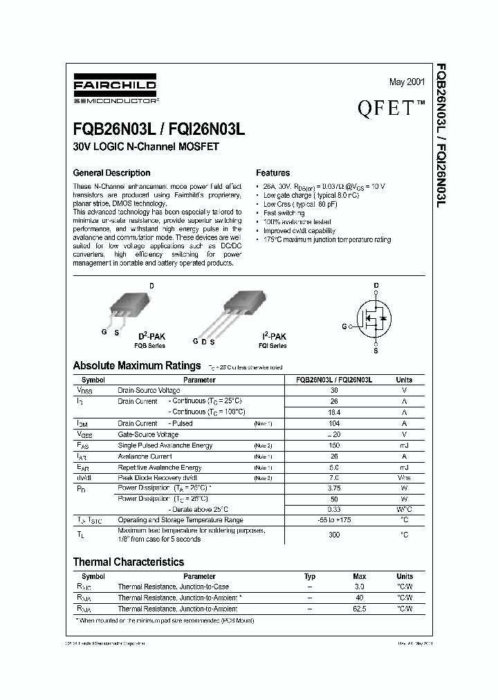 FQB26N03L_5455653.PDF Datasheet