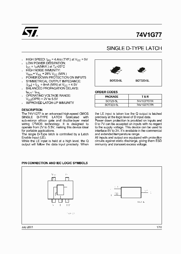 74V1G77CTR_5469122.PDF Datasheet