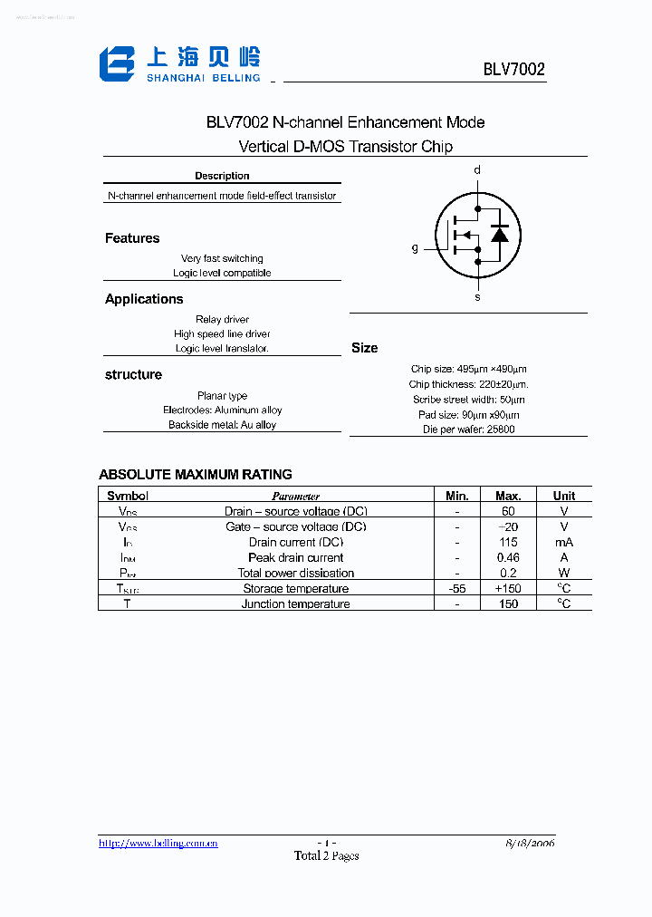 BLV7002_5470993.PDF Datasheet Download --- IC-ON-LINE