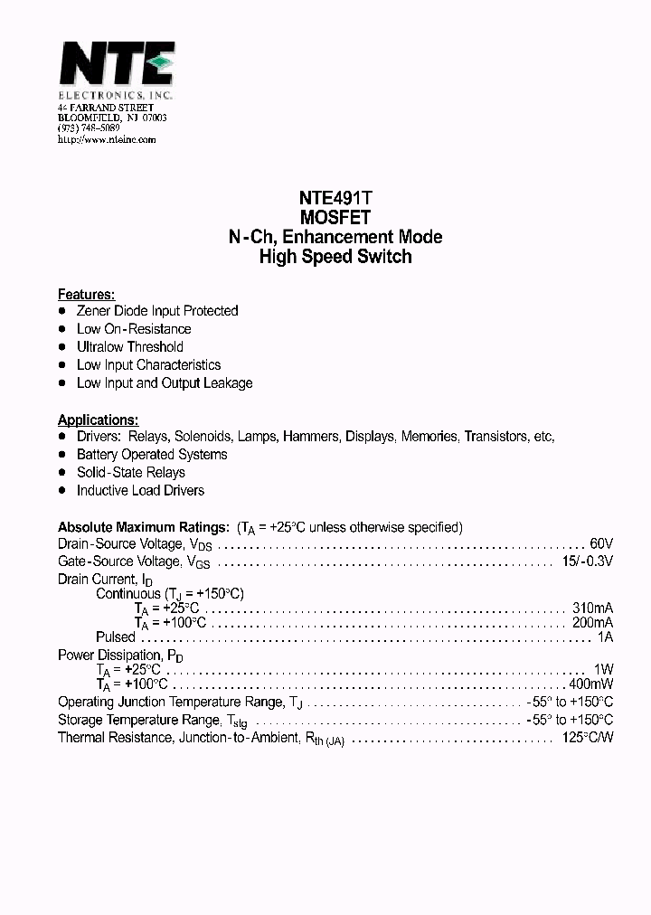 nte491t-5482498-pdf-datasheet-download-ic-on-line