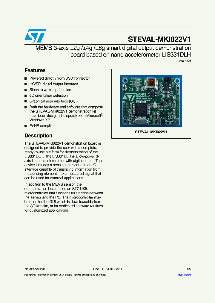 STEVAL-MKI022V1_5483783.PDF Datasheet