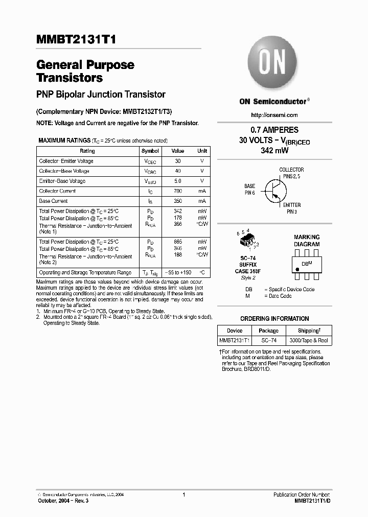 MMBT2131_5484234.PDF Datasheet Download --- IC-ON-LINE