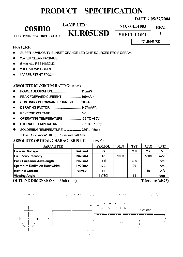 KLR05USD_5535202.PDF Datasheet