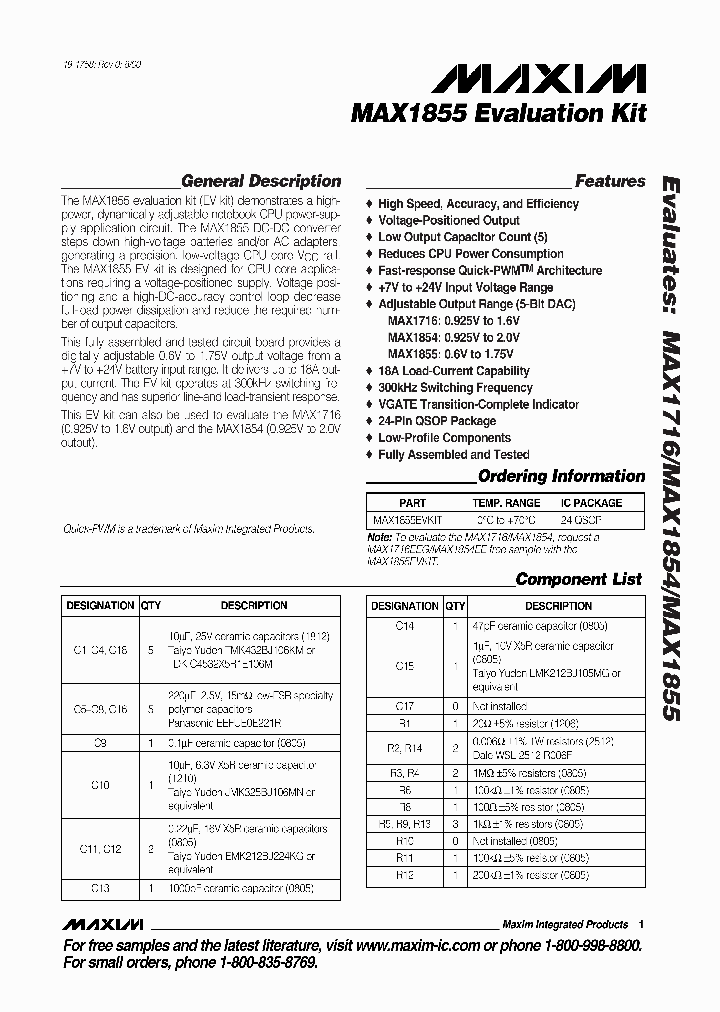 MAX1716EVKIT_5548986.PDF Datasheet