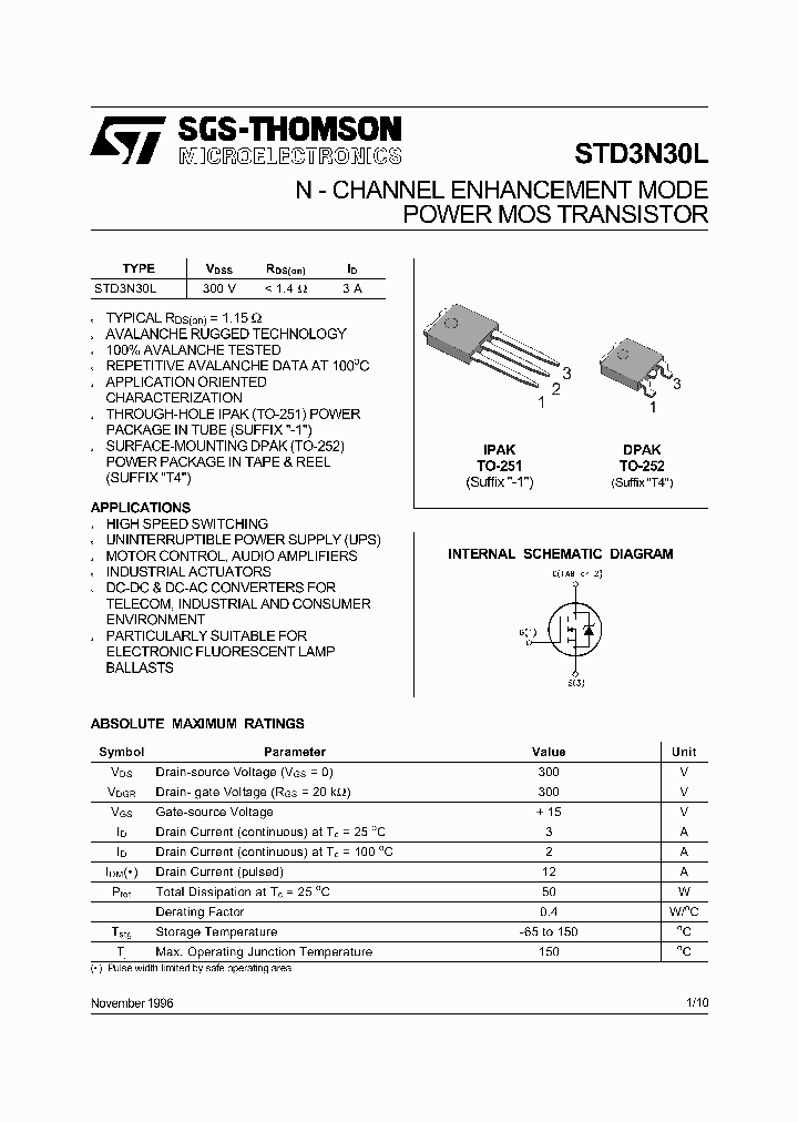 STD3N30L-1_5551420.PDF Datasheet