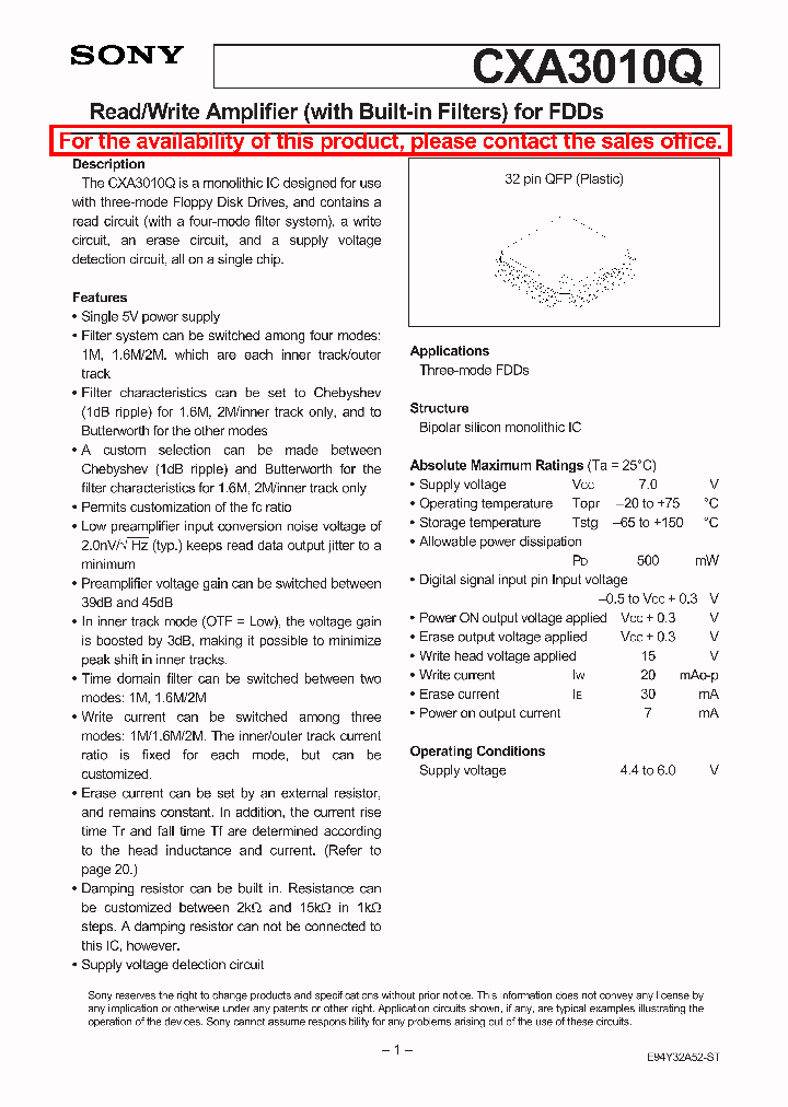 CXA3010Q_5553369.PDF Datasheet