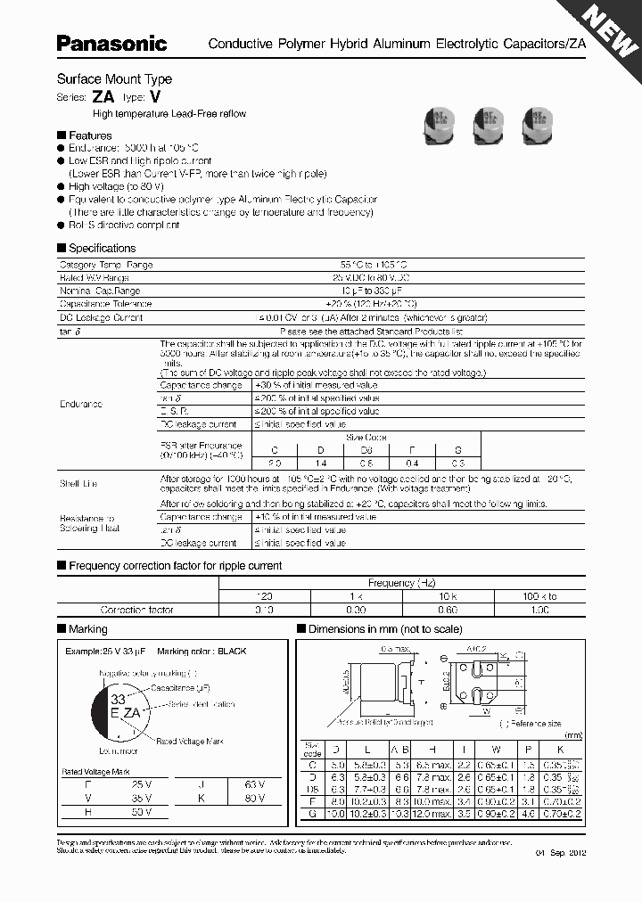 EEHZA1E101XP_5554834.PDF Datasheet Download --- IC-ON-LINE