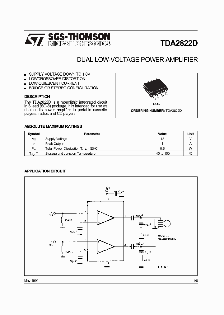 TDA2822D_5571964.PDF Datasheet