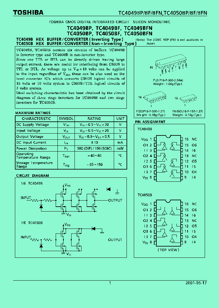 TC4049BFN_5582737.PDF Datasheet