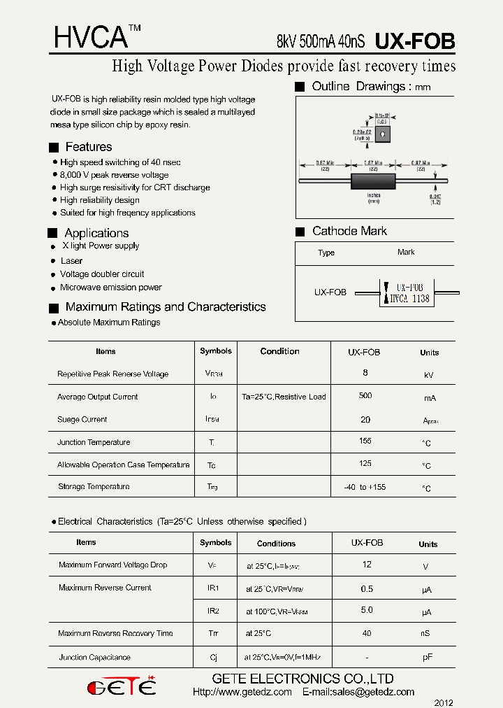 UX-FOB_5590018.PDF Datasheet Download --- IC-ON-LINE