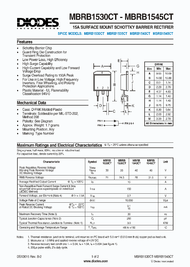 MBRB1530CT_5594525.PDF Datasheet