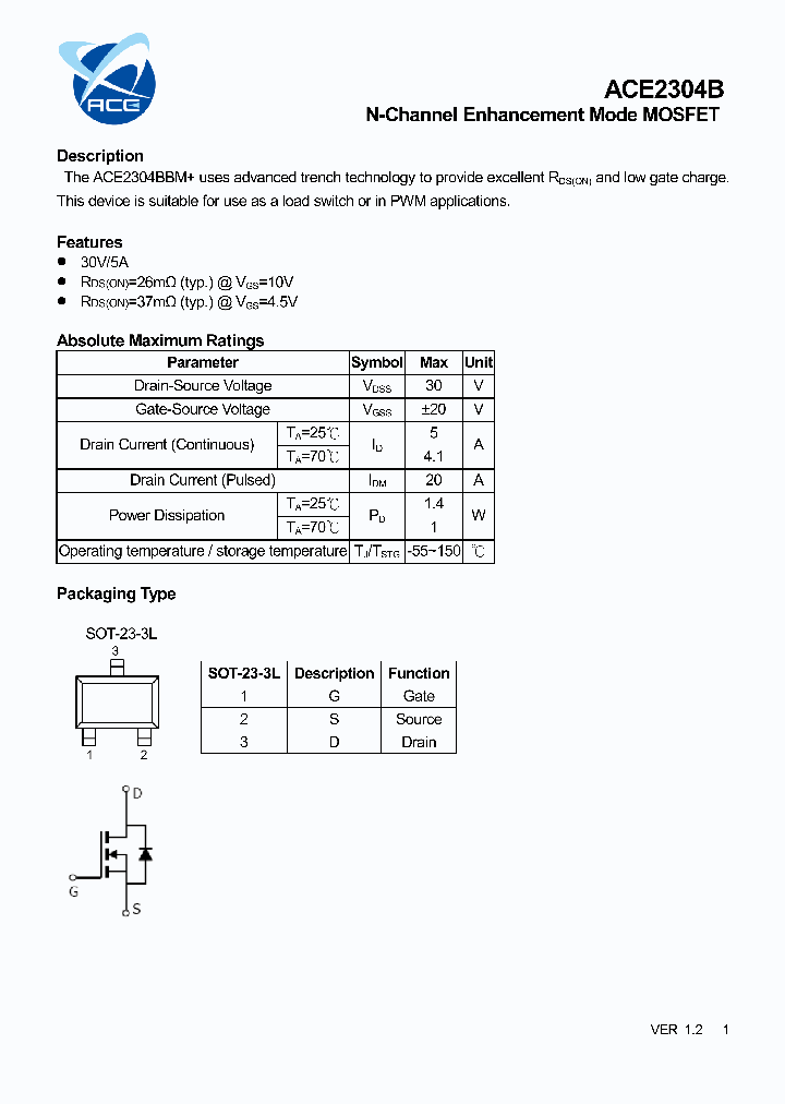 ACE2304B_5610108.PDF Datasheet