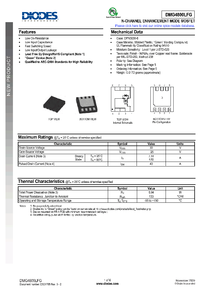 DMG4800LFG_5606038.PDF Datasheet