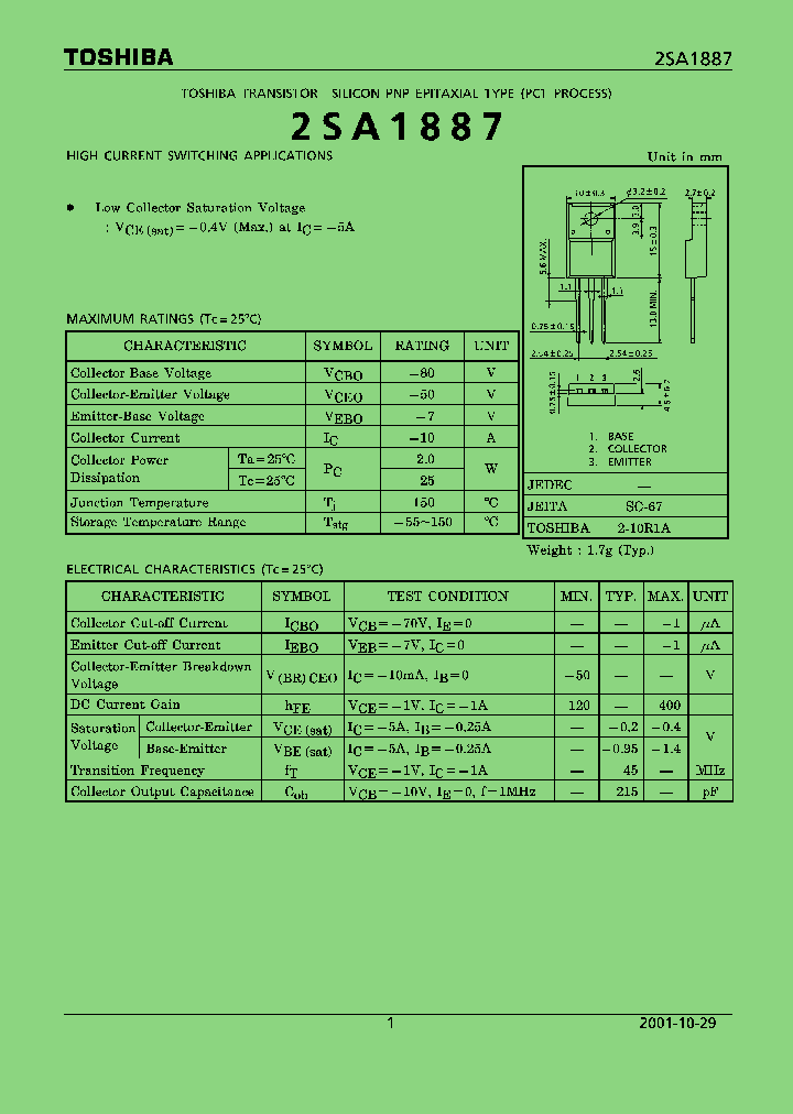 2SA1887_5616674.PDF Datasheet