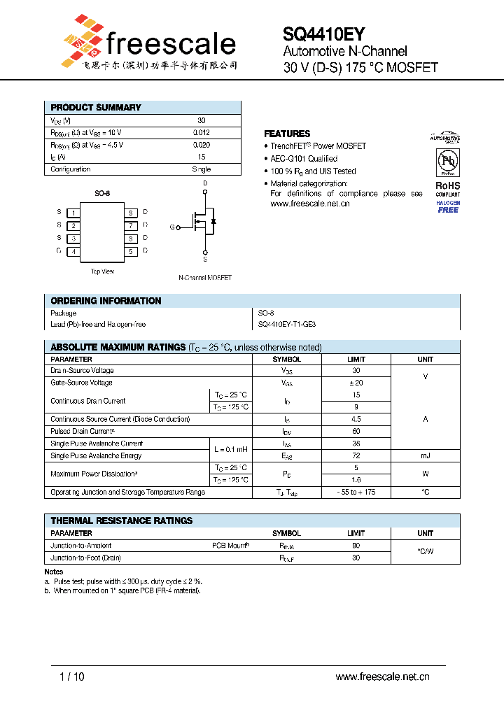 SQ4410EY_5607184.PDF Datasheet