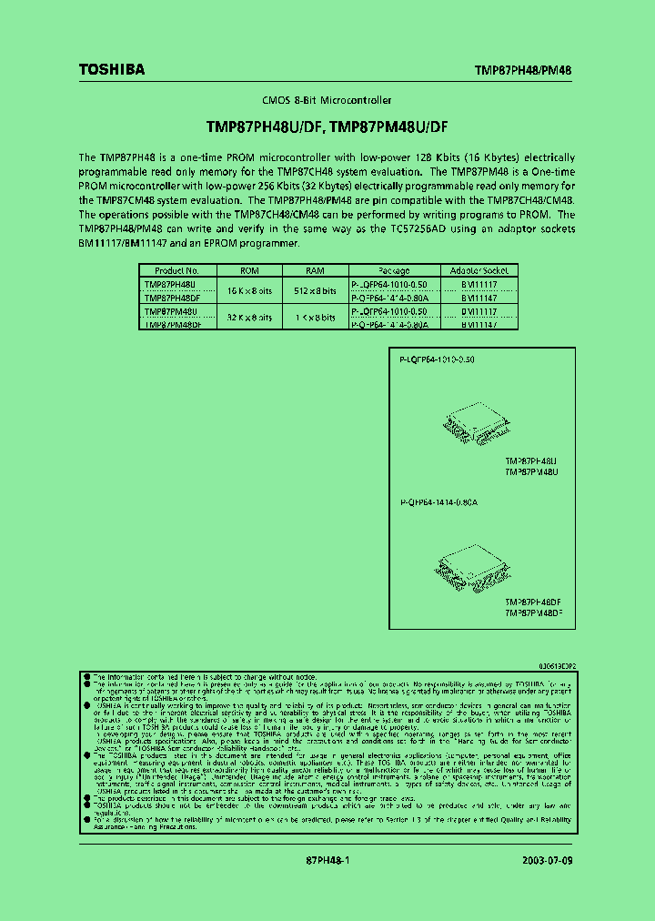 TMP87PH48_5623582.PDF Datasheet