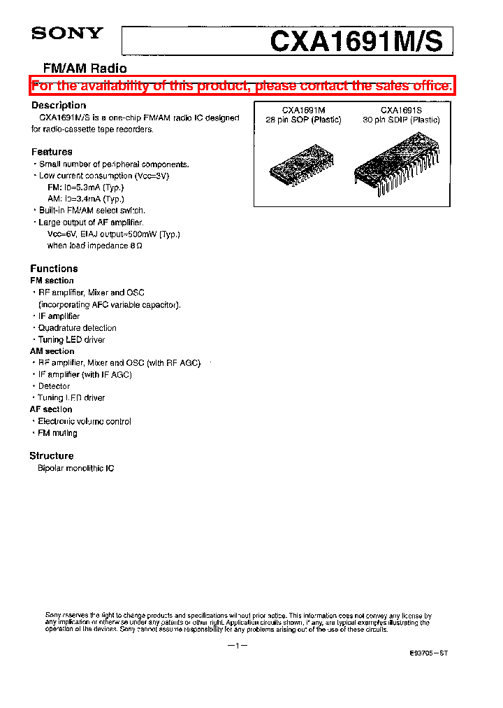 CXA1691MS_5629543.PDF Datasheet